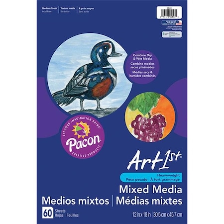 Pacon Corporation Pacon PAC4843-2 Art 1st Multi Media Art Paper; 12 x 18 in. - Pack of 2 PAC4843-2